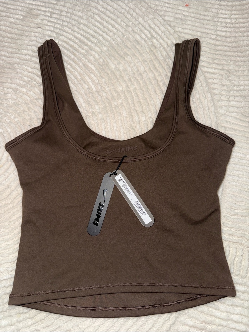 SKIMS x SKIMS Chocolate Scoop Crop Tank Top